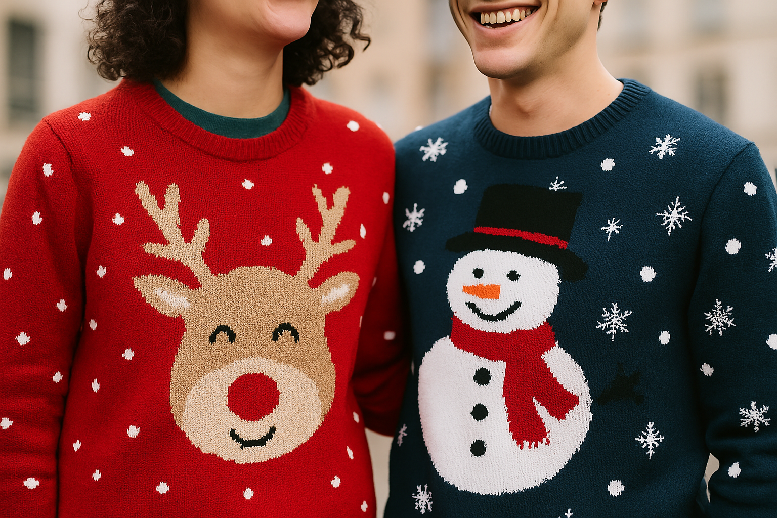 idea de negocio sobre intercambio de jerseis navideños